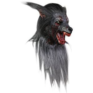 Ghoulish Productions Black Wolf Halloween Mask