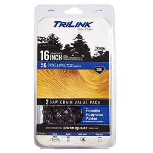 TriLink S56 16-in Replacement Chainsaw Chain - 2-Pack