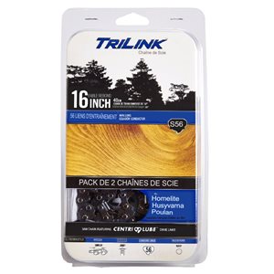 Chaîne de remplacement pour scie à chaîne S56 par TriLink de 16 po, paquet de 2