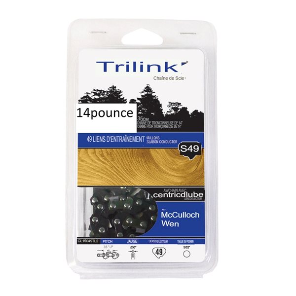 Chaîne de remplacement pour scie à chaîne S49 par TriLink de 14 po