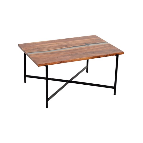 Wood and deals acrylic coffee table