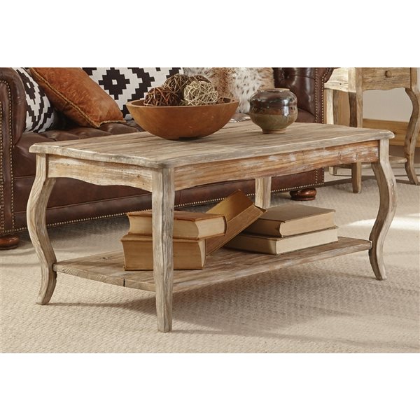 Alaterre Rustic Reclaimed Coffee Table - Driftwood
