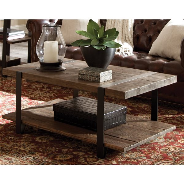 Alaterre Modesto 42-in Reclaimed Wood Coffee Table