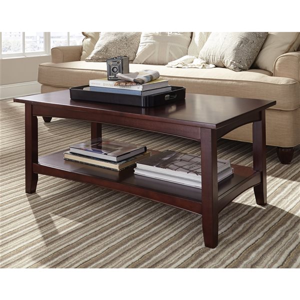 Alaterre Shaker Cottage 42-in Coffee Table - Espresso