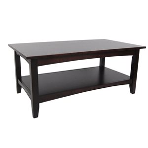 Alaterre Shaker Cottage 42-in Coffee Table - Espresso