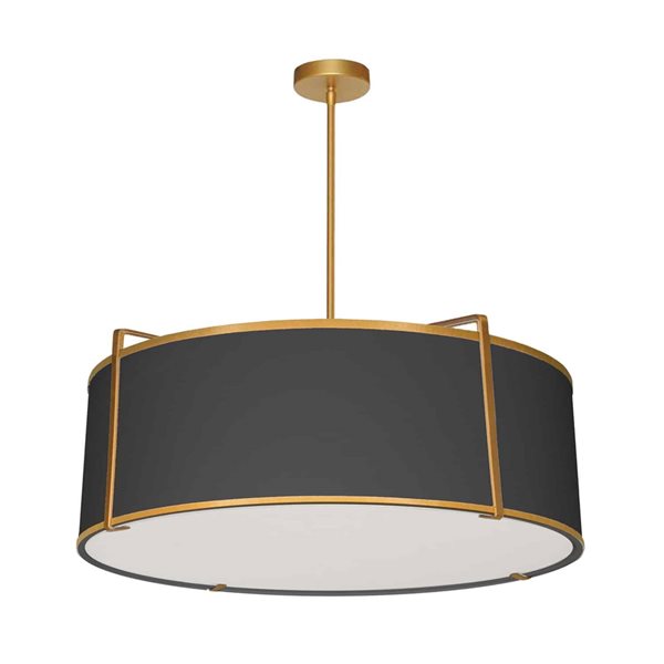 Dainolite Trapezoid 24-in Gold 4-Light Modern/Contemporary Pendant Light