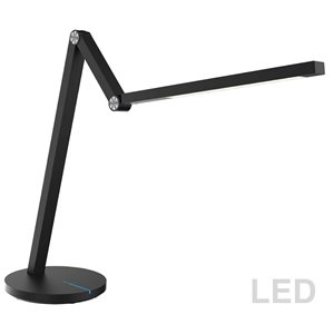 Dainolite Mantis 22-in Adjustable Black Desk Lamp