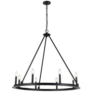 Lustre noir transitionnel à 8 lumières Colby par Dainolite