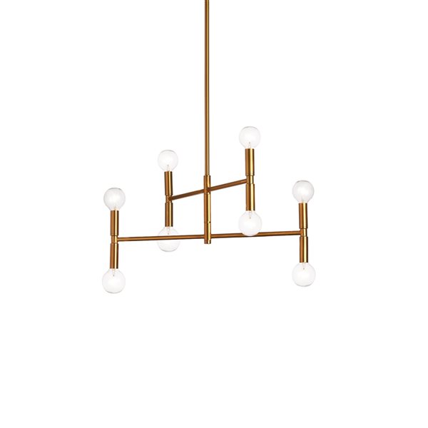 Lustre bronze antique moderne/contemporain à 8 lumières Ava par Dainolite