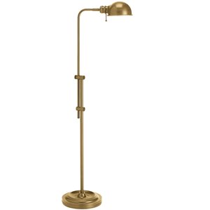 Dainolite Fedora 52-in Aged Brass Pharmacy Floor Lamp