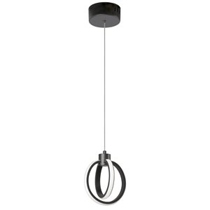 Dainolite Parson 6.25-in Black 1-Light Modern/Contemporary Kitchen Island Light