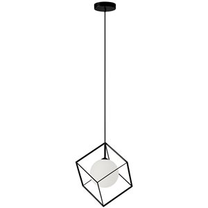 Luminaire d'îlot de cuisine moderne/contemporain noir à 1 lumière Thomson par Dainolite de 11 po