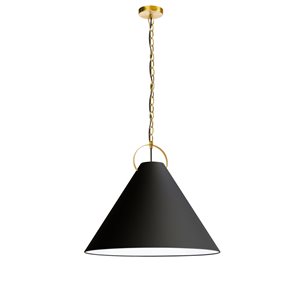 Dainolite Princeton 24-in Black 1-Light Modern/Contemporary Kitchen Island Light