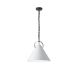 Dainolite Princeton 16-in White 1-Light Modern/Contemporary Kitchen Island Light