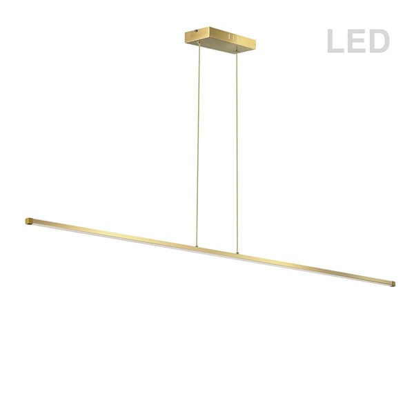 Luminaire d'îlot de cuisine moderne/contemporain en laiton vieilli à 1 lumière Array par Dainolite de 36 po