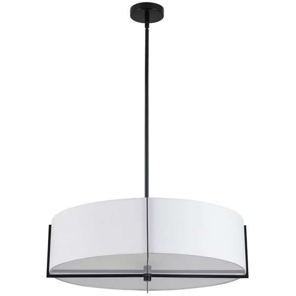 Dainolite Preston 26-in White 4-Light Modern/Contemporary Pendant Light