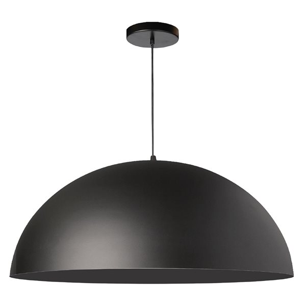 Luminaire suspendu Ofelia par Dainolite transitionnel noir 1 lumière 20 po