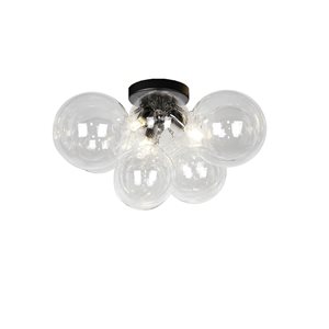 Dainolite Comet 14.25-in Black Contemporary/Modern LED Flush Mount Light