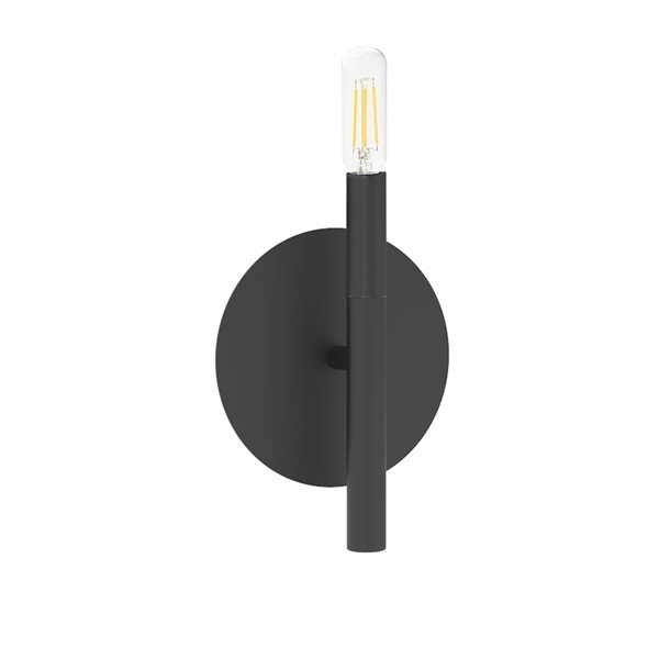 Dainolite Wand 5.75-in 1-Light Black Modern/Contemporary Wall Sconce