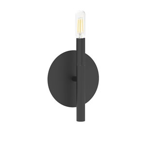 Dainolite Wand 5.75-in 1-Light Black Modern/Contemporary Wall Sconce