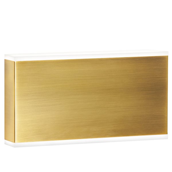 Dainolite Emery 10-in 2-Light Aged Brass Modern/Contemporary Wall Sconce