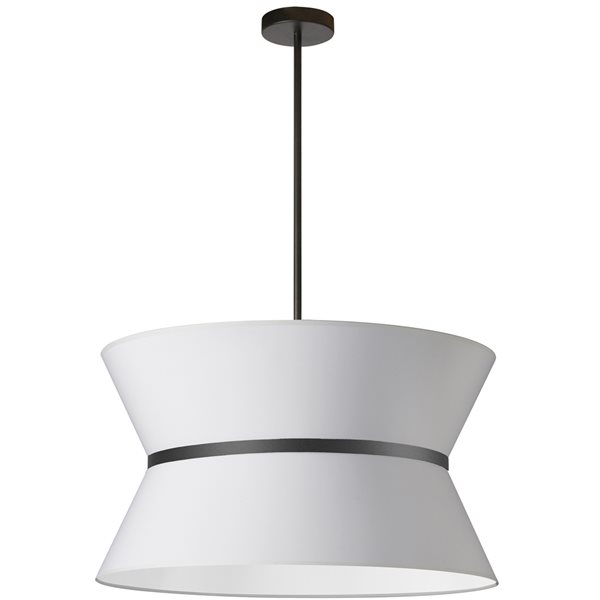 Dainolite Caterine 24-in White 4-Light Transitional Pendant Light