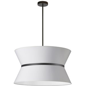 Dainolite Caterine 24-in White 4-Light Transitional Pendant Light