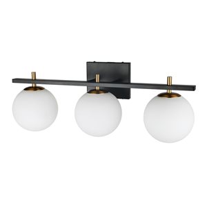 Dainolite Vivaldi 3-Light Brass Transitional Vanity Light