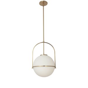 Luminaire d'îlot de cuisine moderne/contemporain en laiton vieilli à 1 lumière Paola par Dainolite de 11,5 po