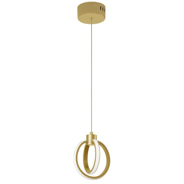 Dainolite Parson 6.25-in Aged Brass 1-Light Modern/Contemporary Kitchen Island Light