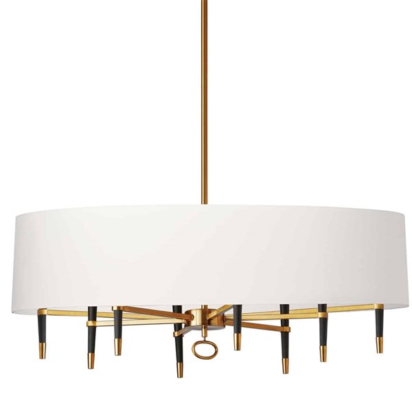 Dainolite Langford 45-in Vintage Bronze 8-Light Transitional Pendant Light