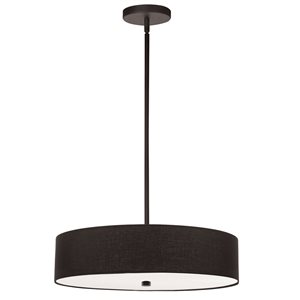 Dainolite Everly 20-in Black 4-Light Transitional Pendant Light