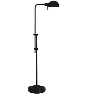 Dainolite Fedora 52-in Black Pharmacy Floor Lamp