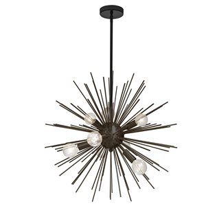 Dainolite Vega 24-in Black 8-Light Modern/Contemporary Pendant Light