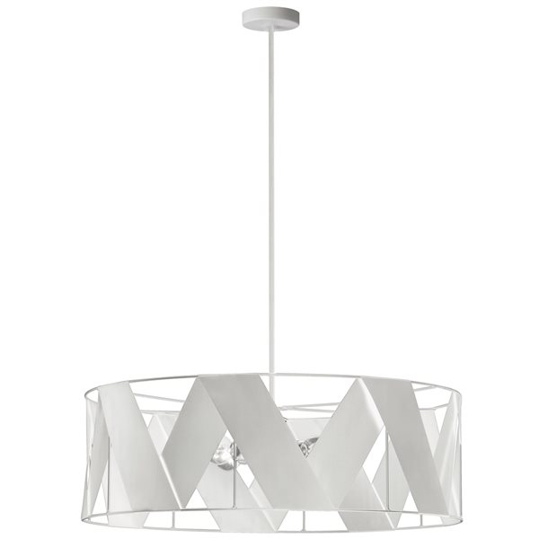 Dainolite Cardano 4-Light White Transitional Chandelier