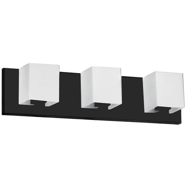 Dainolite Verona 3-Light Black Modern/Contemporary Vanity Light