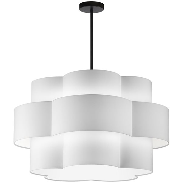 Dainolite Phlox 28-in White 4-Light Modern/Contemporary Pendant Light