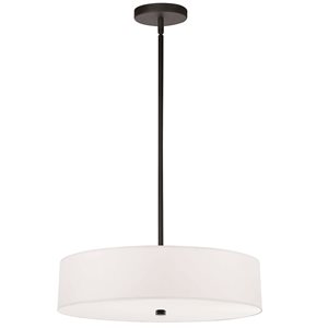 Luminaire suspendu transitionnel blanc à 4 lumières Everly par Dainolite de 20 po