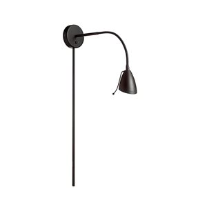 Dainolite Windford 4.5-in Black Modern Wall Sconce