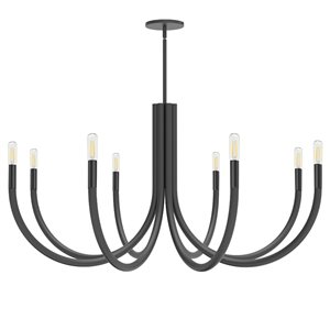 Lustre noir moderne/contemporain à 8 lumières Wand par Dainolite