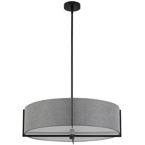 Dainolite Preston 26-in Grey 4-Light Modern/Contemporary Pendant Light