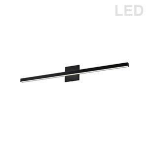 Dainolite Arandel 1-Light Matte Black Modern Vanity Light