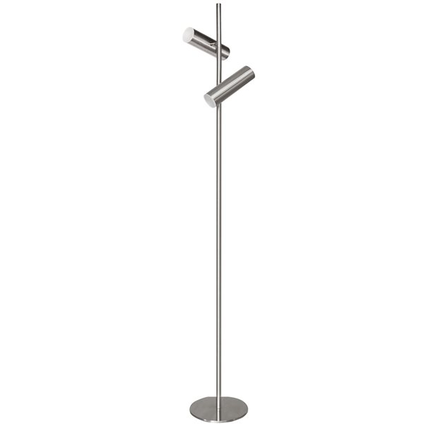 Dainolite Constance 62.25-in Satin Chrome Floor Lamp