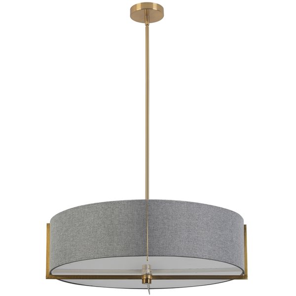 Dainolite Preston 26-in Grey 4-Light Modern/Contemporary Pendant Light
