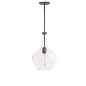 Luminaire d'îlot de cuisine moderne/contemporain noir à 1 lumière Petalite par Dainolite de 10,25 po