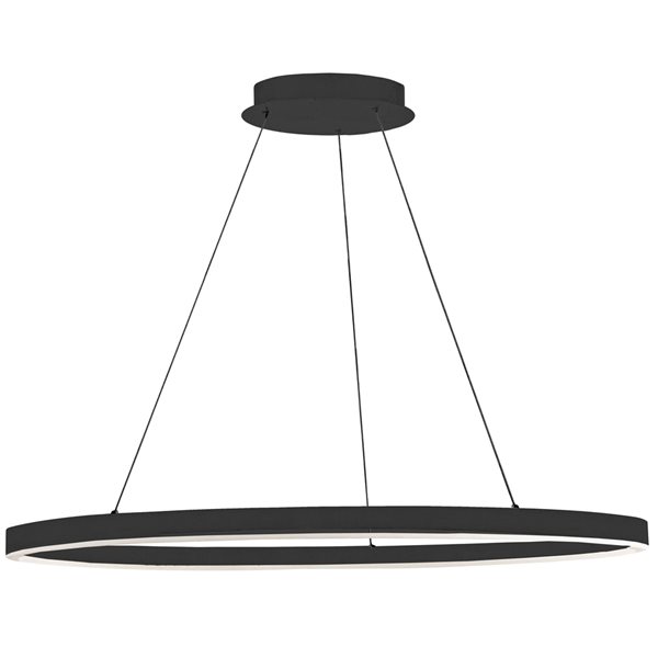 Dainolite Circulo 44-in Black 1-Light Modern/Contemporary Pendant Light