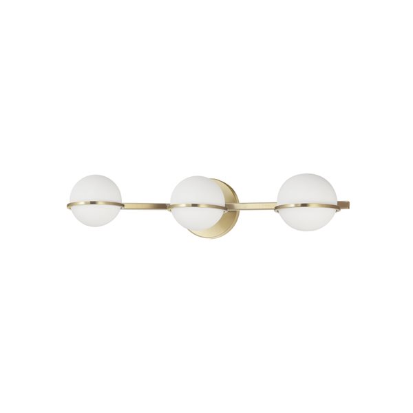 Dainolite Sofia 3-Light Brass Modern/Contemporary Vanity Light