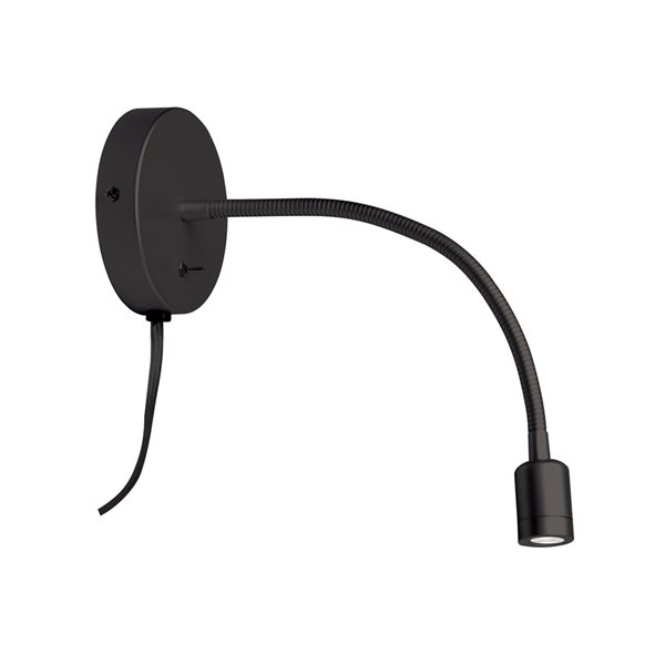 Dainolite Wynne 4.5-in Black Modern Wall Sconce