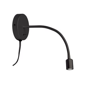 Dainolite Wynne 4.5-in Black Modern Wall Sconce