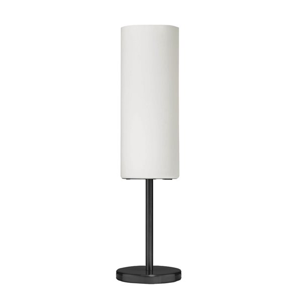 Dainolite Paza 18-in White/Matte Black Table Lamp